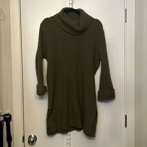 B.Young Cowl Neck Ribbed Sweater Dress
